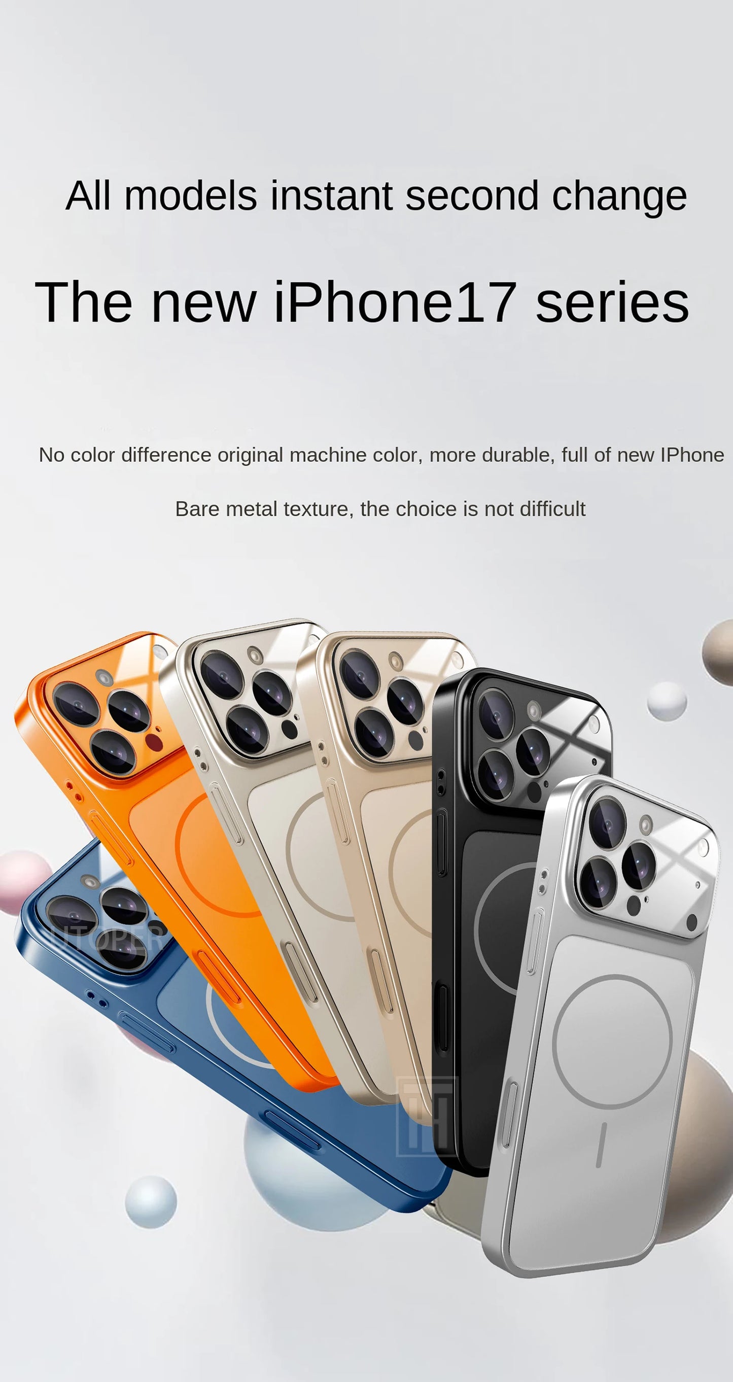 Luxury Large Frame Glass Lens Protect New Phone Case for iPhone 17 Air 16 15 14 13 Pro Max 17 Pro Magsafe Magnetic PC Hard Cover.