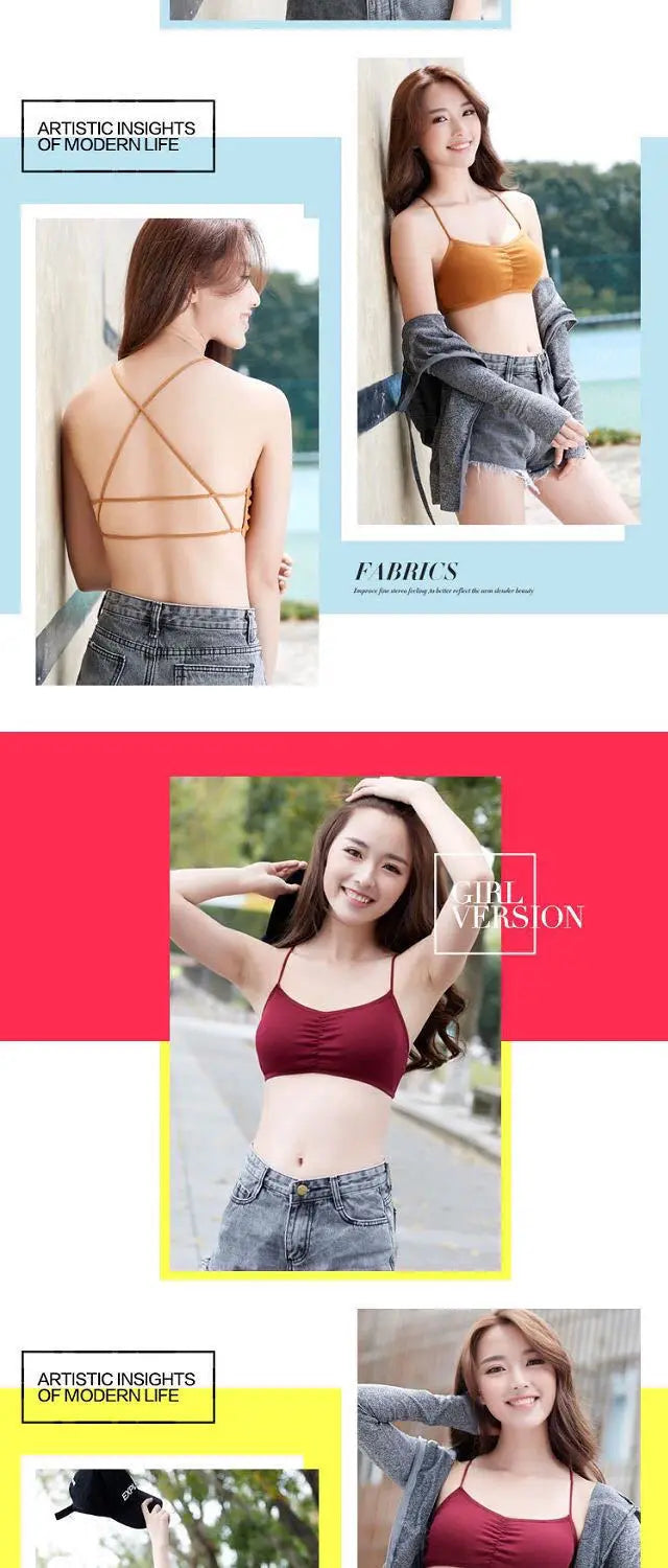 3pcs Womens Top Cross Strap Sports Bra Thin Push Up Sport Bra Yoga Gym Crop Tops Brassiere Fitness Breathable Girls Student Bras.