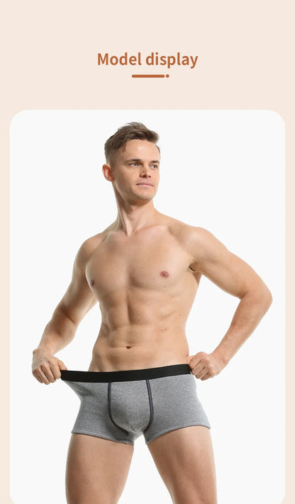 3er-Pack warme Unterwäsche für Herren, Samt und verdickt, Herren-Boxershorts, kältebeständige Shorts für Herbst und Winter, Sport für Jungen