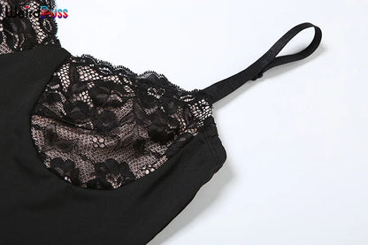 Seltsame Puss sexy Camis Kleid Frauen dünne Patchwork Brust Sommer elegante dünne elastische Stretch Maxi Bodycon Clubwear Vestidos.