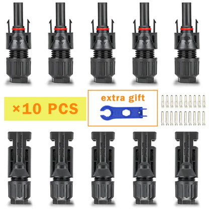 10/20/50/100/300/400PCS Photovoltaic Solar Connector Kit Plug 1000V 30A connectors for solar panels PV/MC Cable 2.5/4/6mm².