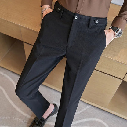 Navy Men's Suit Pants, White Black Trousers, Gray Khaki Pantalones Hombre Fashion Slim Male Pant, 28 29 30 31 32 33 34 36