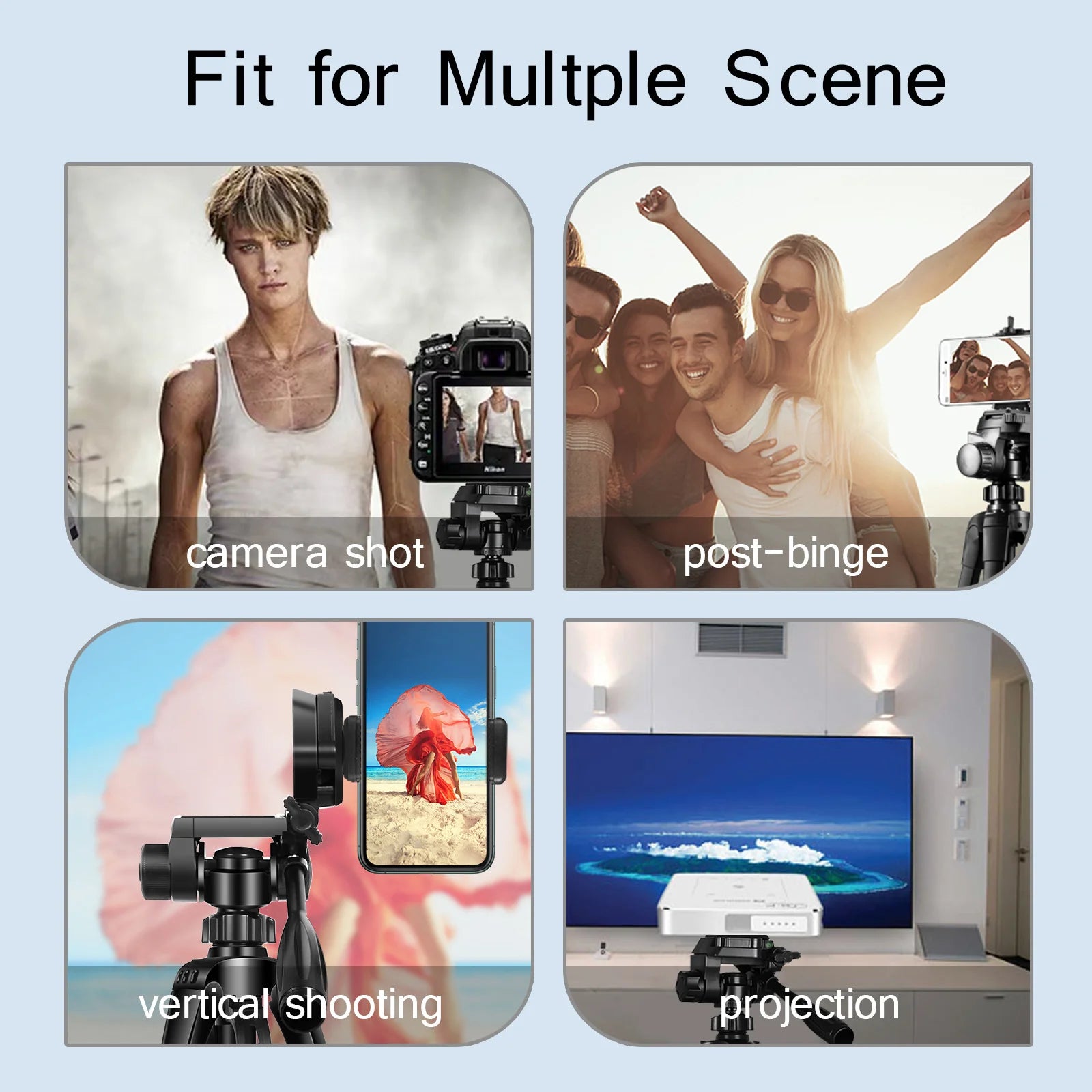 Phone Travel Self Tripod  Aluminum Tall 55” 140CM Stand With Quick Plates Mount Pan Head For Canon Nikon DSLR SLR Digital Camera.