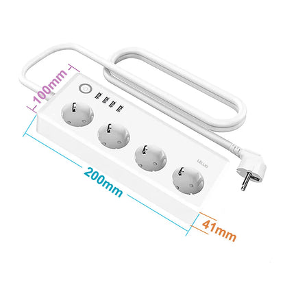 LELLKI Zigbee Power Streifen Tuya Smart Life Schalter Stecker Steckdose Zigbee2mqtt Verlängerungskabel 1,8 Mit Alexa SmartThings.