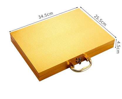 Golden Stainless Steel Cutlery Set Royal European Spoon Fork Complete Tableware Retro Design Dishwasher Safe Elegant Flatware.