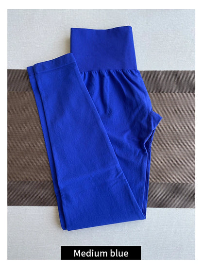 TKITK Solid Leggings Women Seamless Sports  Scrunch Bum Tights cycling shark pants Yoga shorts Gym navigation nv Workout wear