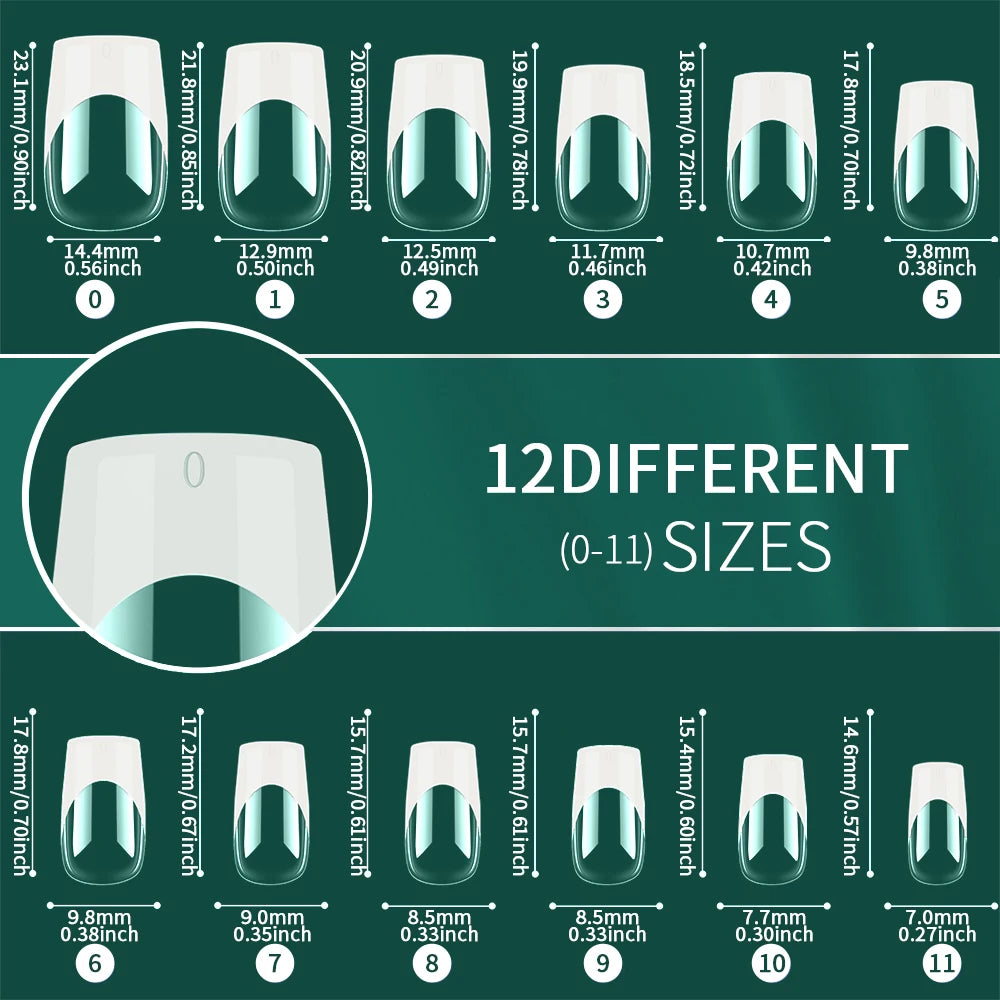 Nailpop 120pcs Acrylic Nails Fake Capsule Short Almond Coffin Square Artificial Nail Extension Soft Gel Tips Accessories Tools