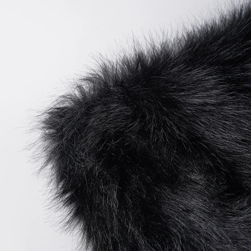 2025 Fall Winter Women Fashion Faux Fur Bodycon Mini Skirts All Matching Basic Casual Streetwear Bottoms Furry Skirt Clubwear.