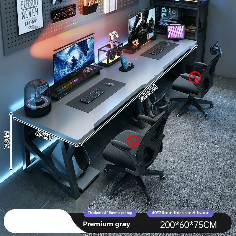 Moderne Doppel Computer Schreibtische Hause Desktop E-sport Gaming Tisch Schlafzimmer Einfache Schreibtisch Student Studie Tische Büro Möbel EE