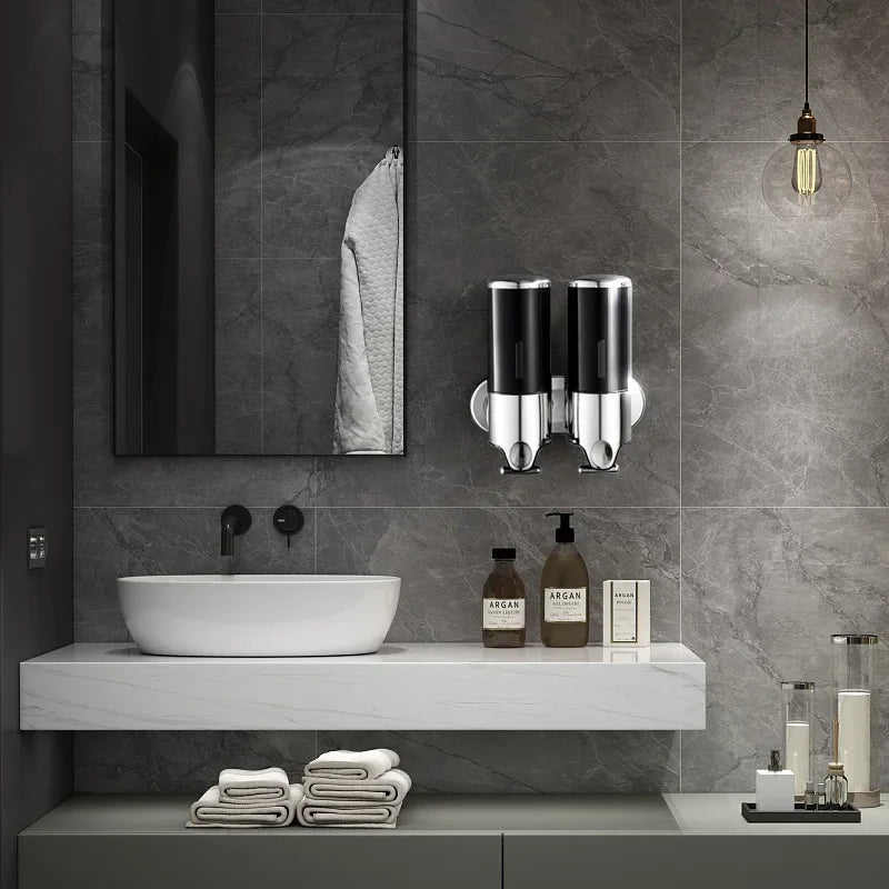 Seifenspender, Shampoo-Spender, Hotel, Badezimmer, Toilette, Wandmontage, Shampoo, Duschgel, Pressbox, Seifenpumpe, Fass, Handflüssigkeit