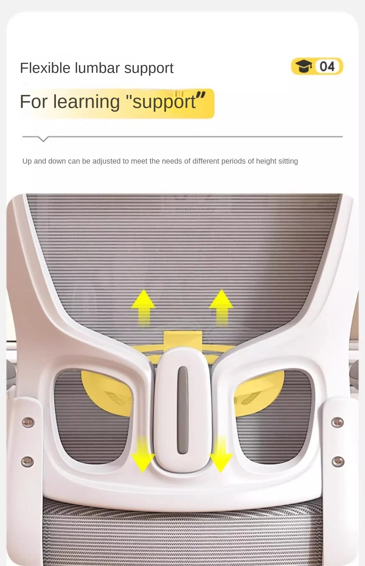 Computerstuhl, Heimsitz, Taille, Studentenschreibtisch, Arbeitsstuhl mit Lift und verstellbarer Rückenlehne