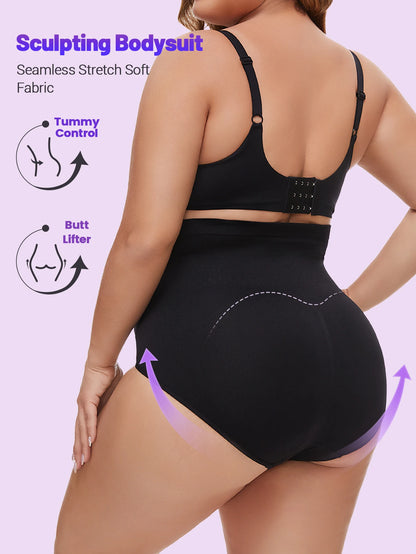 Plus size women's panties Seamless Shapewear shorts High waist belly lift body panties Plus size shapewear bottoms.
