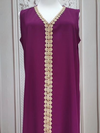 Eid muslimische Frauen Party Stickerei Kleider 2 Stück Set Jalabiya Ramadan Islam Vestidos arabische Robe Marokko Dubai Abayas Kaftan