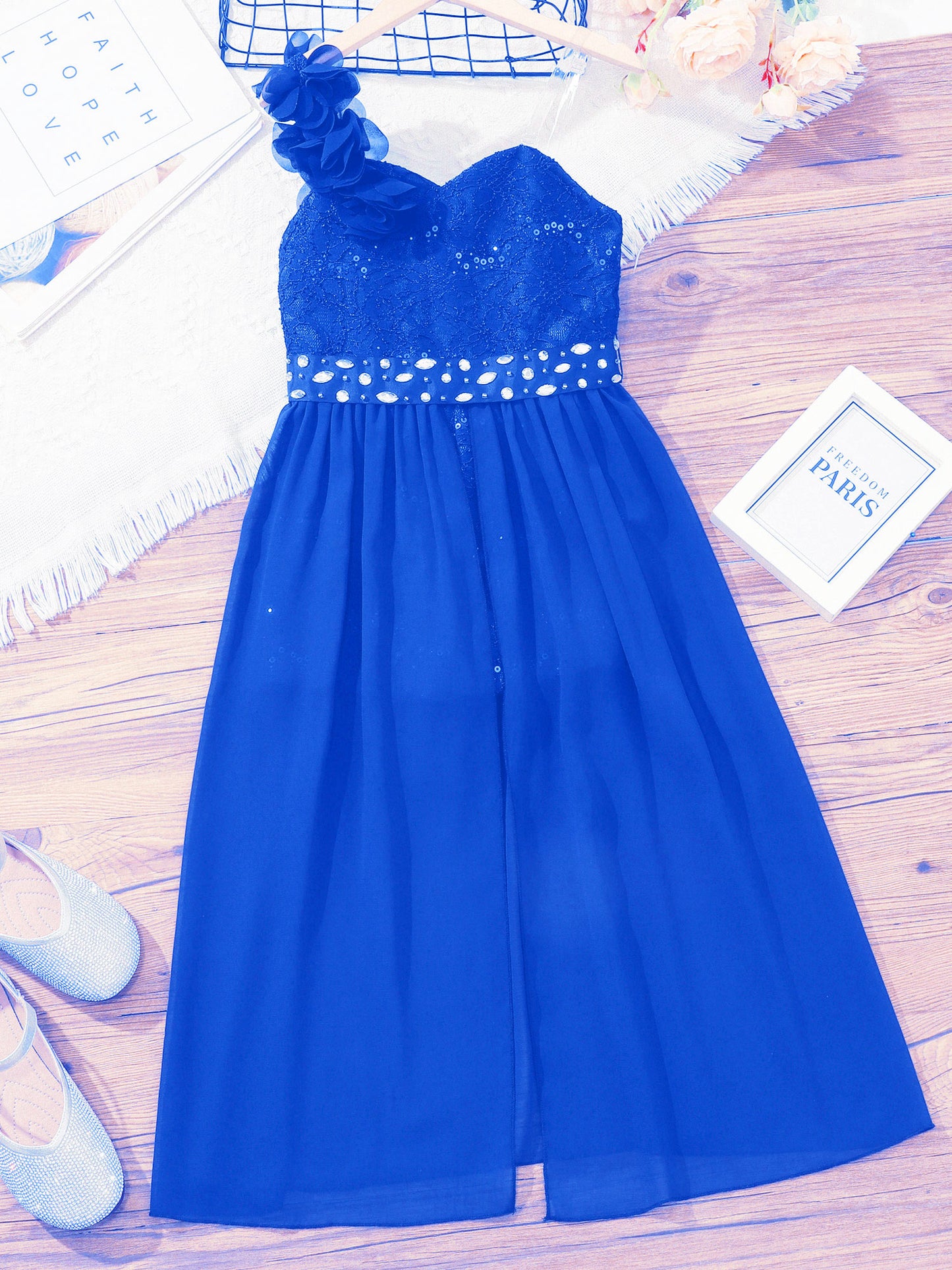 Elegantes Partykleid für Mädchen, Hochzeit, Geburtstag, Abschlussball, Bühne, Festzug, glänzende Pailletten, Perlenapplikation, Spitze, Chiffon, Overall-Kleider