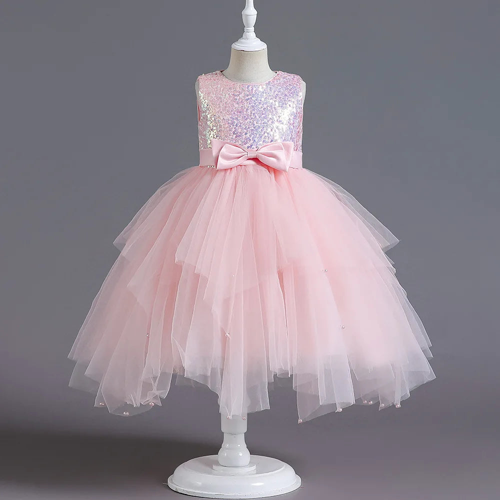 2025, lila Mädchen-Partykleider für Kinder, Mädchenkleider, Performance, Junior-Kleid, Hochzeit, Abend, Abschlussball, Urlaub, Rock, Kostüm