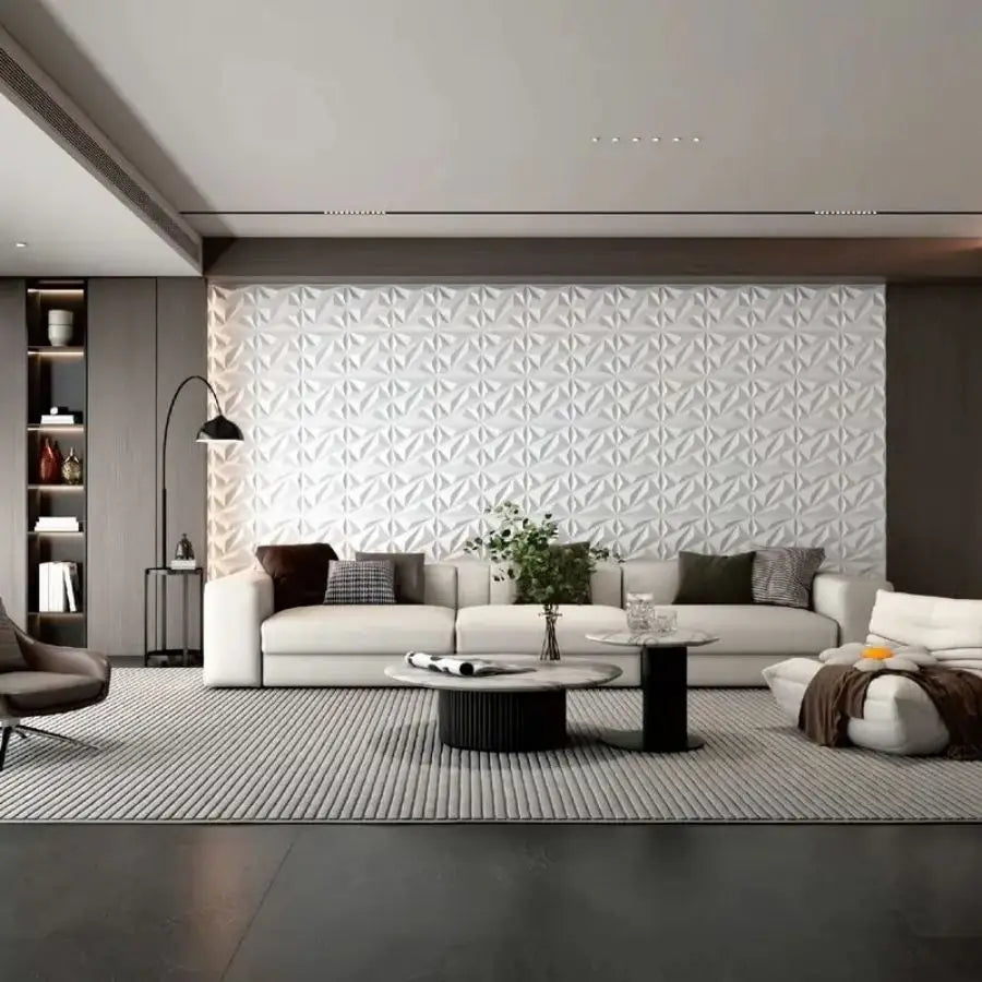 12/20/30pcs 3D pvc wall panels for indoor wall decoration, for living room hall bedroom hotel office,including tape