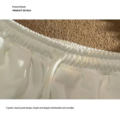 Sommer Casual männer Shorts Ins Trendy Marke Amerikanischen Stil Gespleißt Mittlere Taille Gerade Bein Lose Fit Breite Bein Minute Jogginghose.