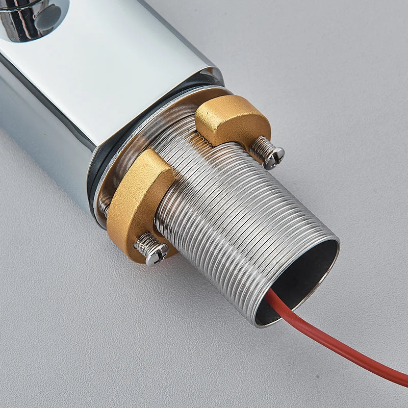 Touchless Sensor Basin Faucet Smart Digital Display Bathroom Sink Faucet Grey Sense Hot Cold Water Mixer Tap Battery Power