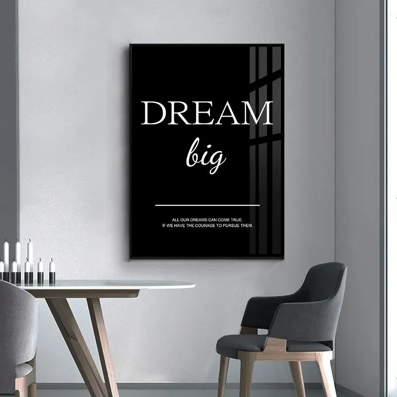 Modern Simple Inspirational Quotes Canvas Art Painting Prints Nordic Wall Decorative Posters for Living Room Office Home Decor.