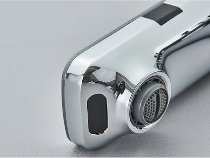 White Smart Sensor Basin Faucet Screen Digital Display Hot Cold Water Mixer Tap Touchless Vanity Sink Faucet For Bathroom