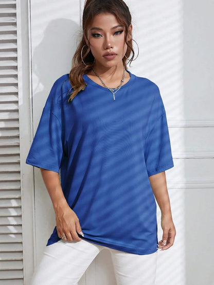 Solid Color Short Sleeve Women Fitness Cotton Soft Tshirts Breathable Comfortable Clothes Basic All Match Loose Tee Shirt Female.