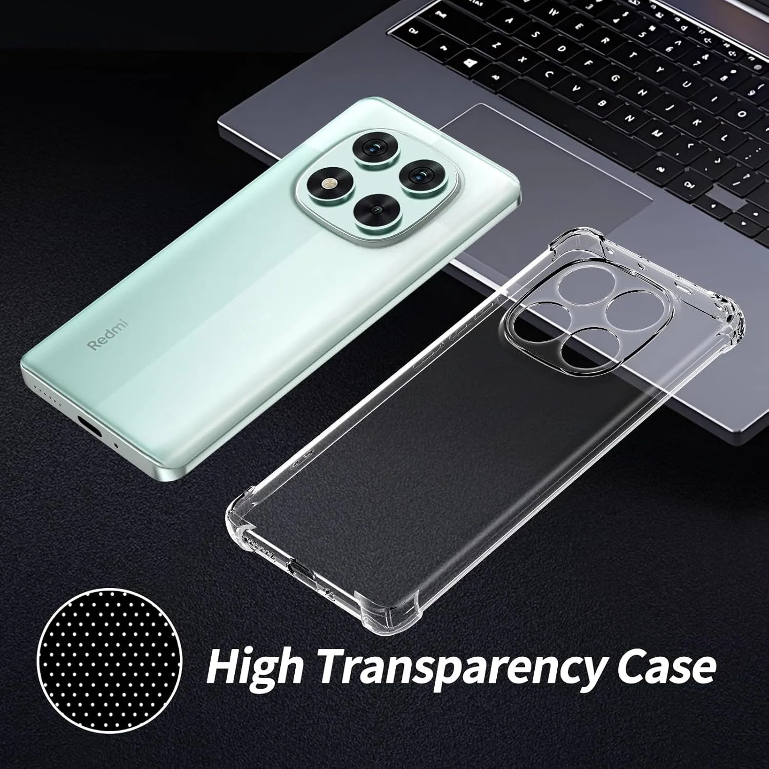 TPU Transparent Case for Xiaomi Redmi Note 14 Pro 5G Pro+ Plus Protective Cover Four Corners Shockproof Bumper Coque Fundas.