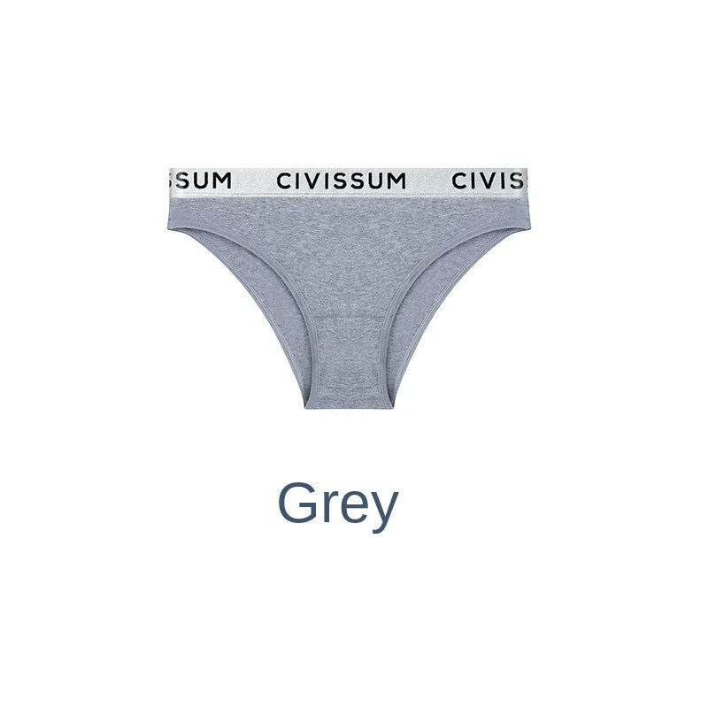 Jacquard Women's Panties Cotton Women'S Low Rise Underwear Students Solid Color Half Hip Classic Basic Female Briefs.