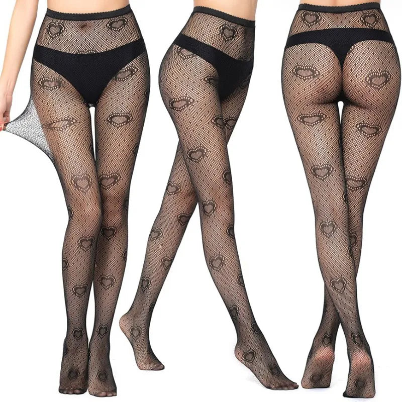 Sexy Fishnet Stockings Black Lolita Body High Socks Kawaii Long Fish Net Pantyhose Mesh Tights Lingerie Skin JK Waist Hosiery