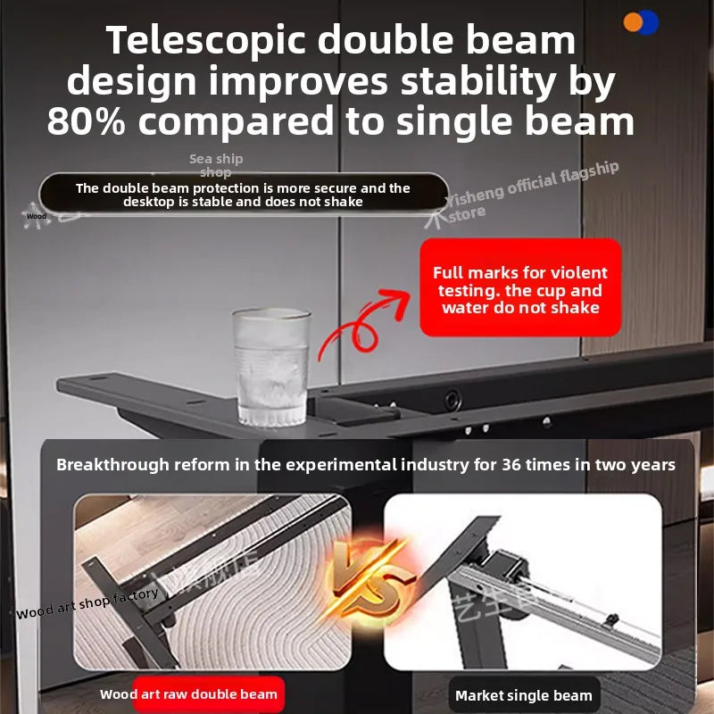 Elektrischer höhenverstellbarer intelligenter Stehschreibtisch, Computer-Workstation, Heimbüro, Gaming-Tisch, Arbeitszimmer, Schreibtisch, Desktop-Computer