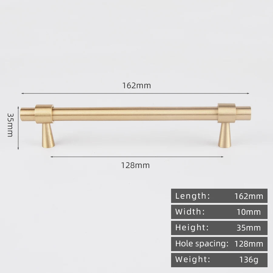 KEDLO Solid Brass Brushed Antique Brass Bronze 500mm Pull Drawer Knobs T Bar Kitchen Cabinet Handle