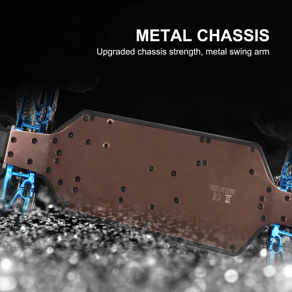 WLtoys  F21A 1:10 80KM/H RC Car 4WD 2.4G Metal Undercarriage Brushless Motor Remote Control High Speed Drift Monster Truck Toy.