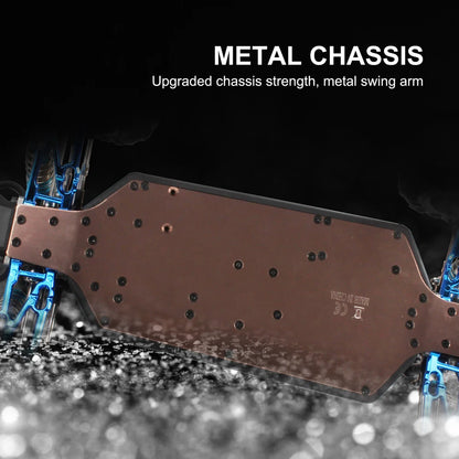 WLtoys  F21A 1:10 80KM/H RC Car 4WD 2.4G Metal Undercarriage Brushless Motor Remote Control High Speed Drift Monster Truck Toy.