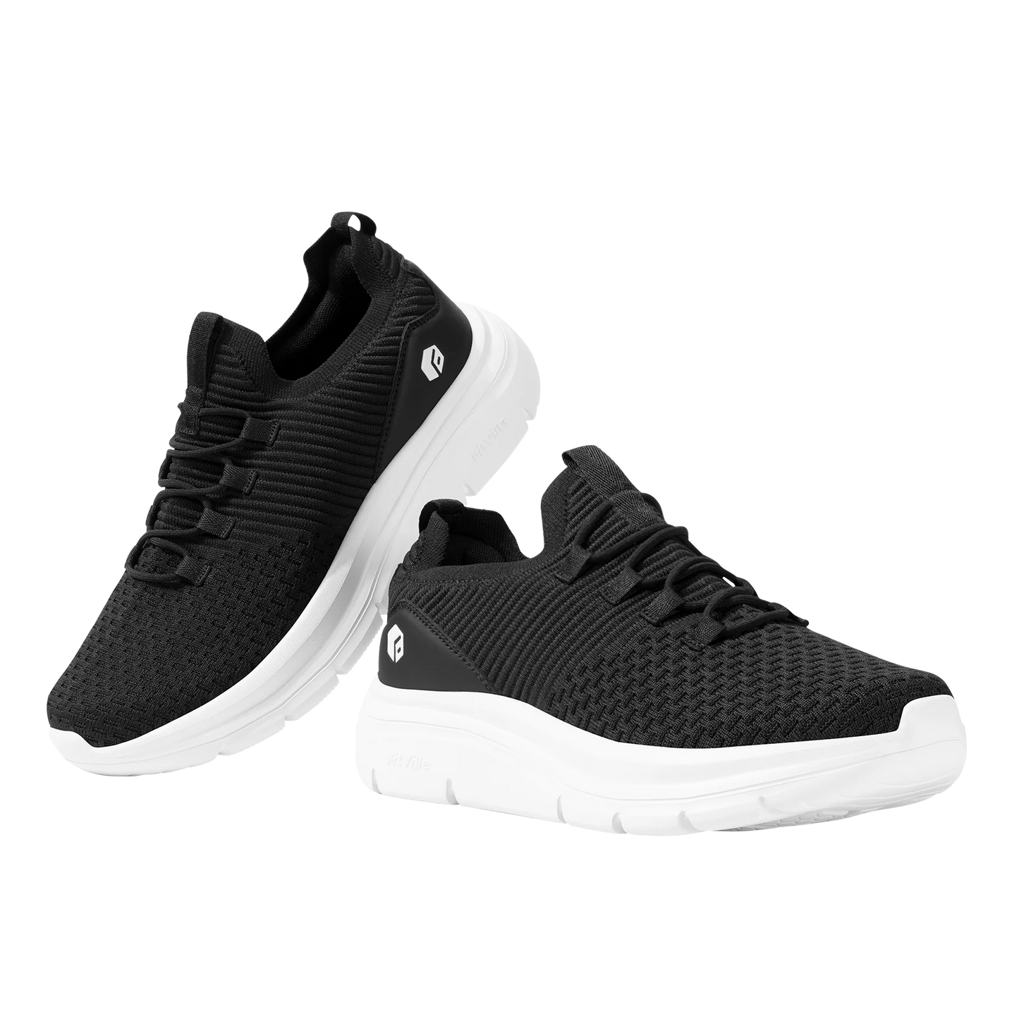 FitVille Herrenschuhe zum Hineinschlüpfen, leichte, breite Breite für Plattfüße, Plantarfasziitis, Fersenschmerzlinderung.