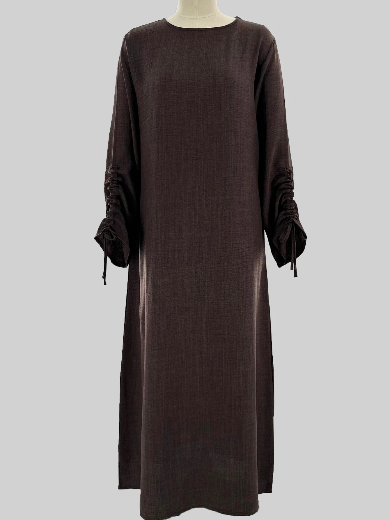 Eid Islamischen Modest Kleid für Frauen Abaya Spitze-up Hülse Marokko Casual Ramadan Vestidos Gebet Kaftan Dubai Muslimischen Lange robe.
