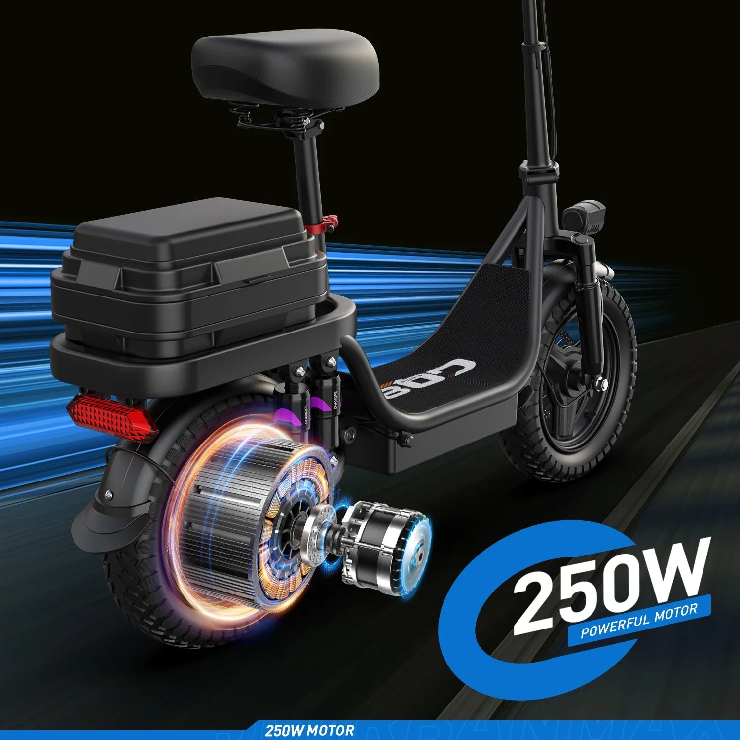 TOOFLY GQ8 Adult Electric Scooter 250W 48V15AH Foldable E-scooter  Inch Vacuum Tires City Commuter Electric Scooter.