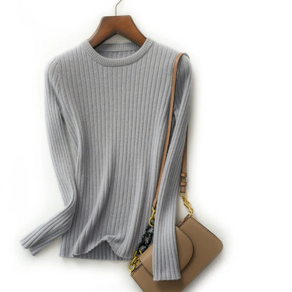 Frauen Pullover Oansatz Herbst Winter Grundlegende Pullover Warme Casual Pulls Jumper Koreanische Langarm Solide Strickwaren Bodenbildung Top.