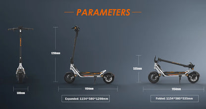 Kukirin A1 800W Motor 2025 Folding Electric Scooter 48V 13Ah Battery 10 inch Vacuum Tire 45 km/h Max Speed 45km Range