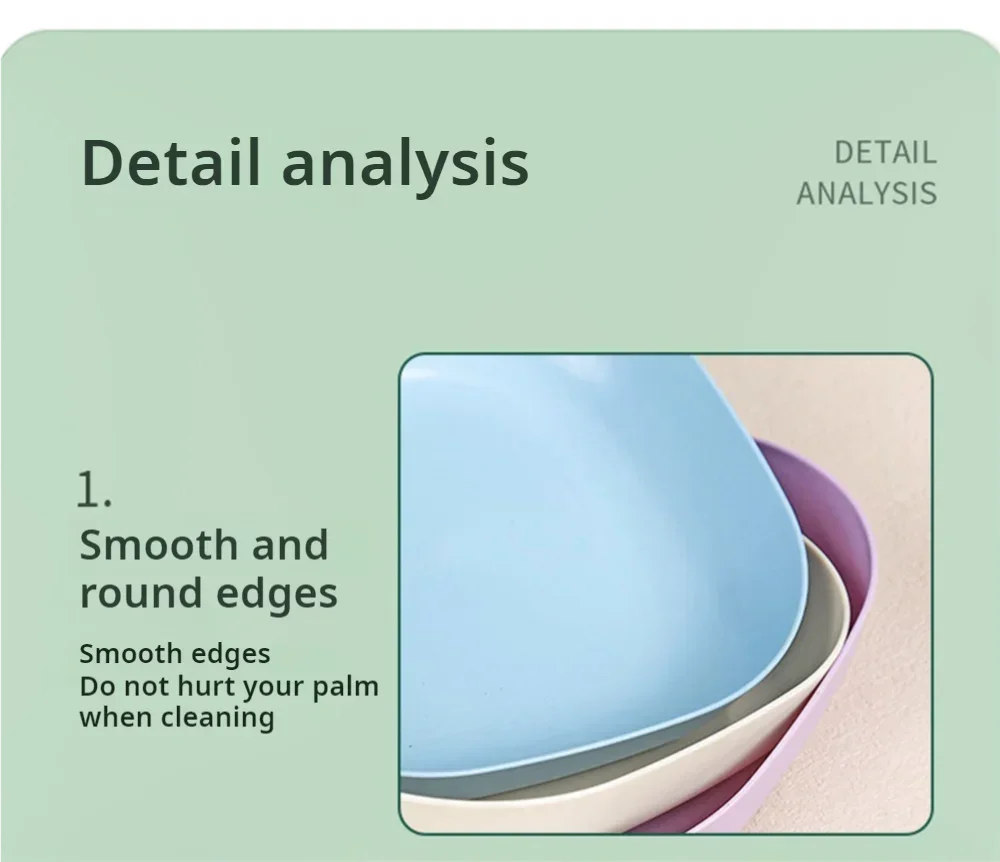 10pcs Multi-function Spit Bone Dish Food Grade Plastic  Round Square Set Dining Table Garbage Plate  Household Snack Fruit Plate.