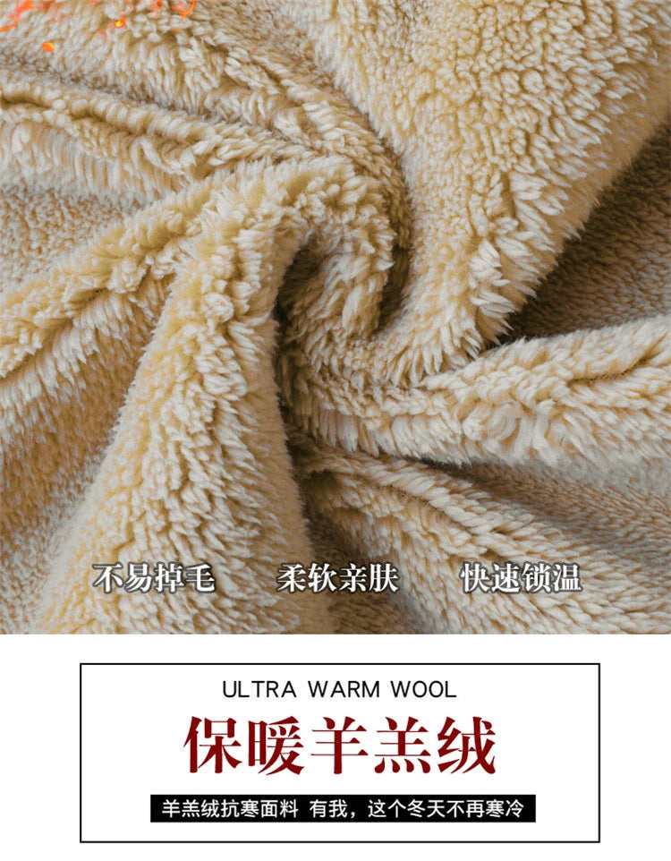 Winter Lambswool Coats Thicken Warm Jackets Long Sleeve Zipper Hoodies Casual Sports Fleece Black Coat Hooded Men Women Jacket.