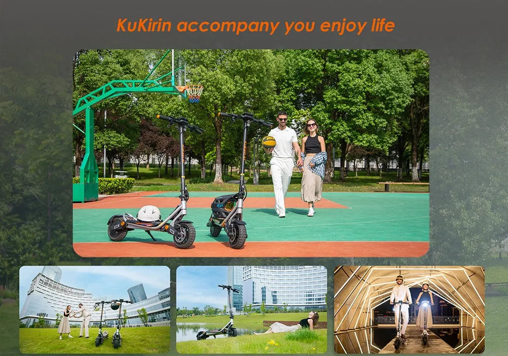 Kukirin A1 Folding Electric Scooter, 800W 48V 13Ah Battery, 10 "Vacuum Tire, 45 km/h Max Speed 45km Range Front & ReverDisc Brake