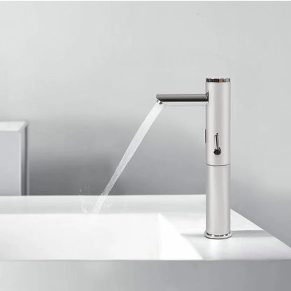 Basin Electronic Automatic Sensor Touchless Bathroom Sink Faucet, Motion Activated Hands-Free Vessel Sink Tap