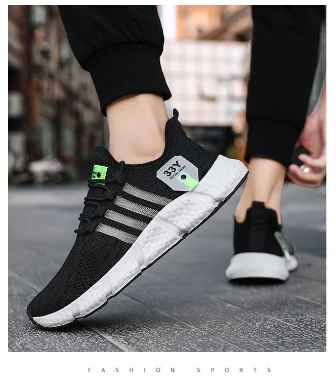 Atmungsaktives Mesh Männer Schuhe Trendy Leichte Fuß Wohnungen Plus Größe Männliche Tennis Turnschuhe Laufen Outdoor Fitness Schuhe 2024.