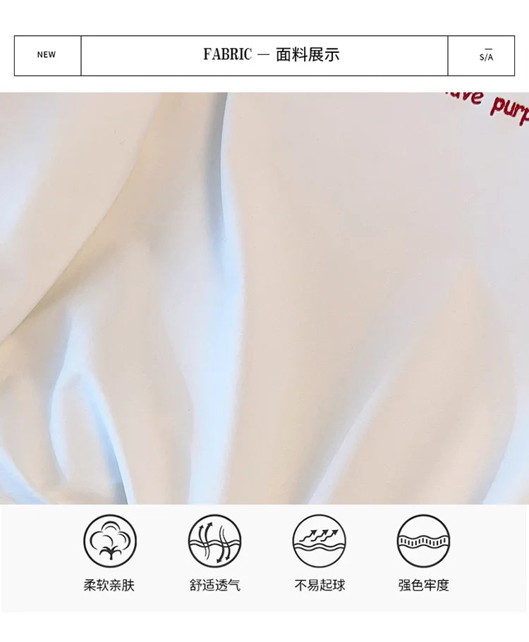 175kg plus size Damen büste Frühling Herbst loser Polo kragen Kaninchen besticktes Sweatshirt schwarz weiß 5xl 6xl 7xl 8xl 9xl.