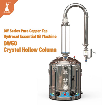 HOOLOO DW 25/50 Distiller Home Copper Still Hydrosol & Essential Oil Extractor Distillation Kit Multifunctional Distiller.