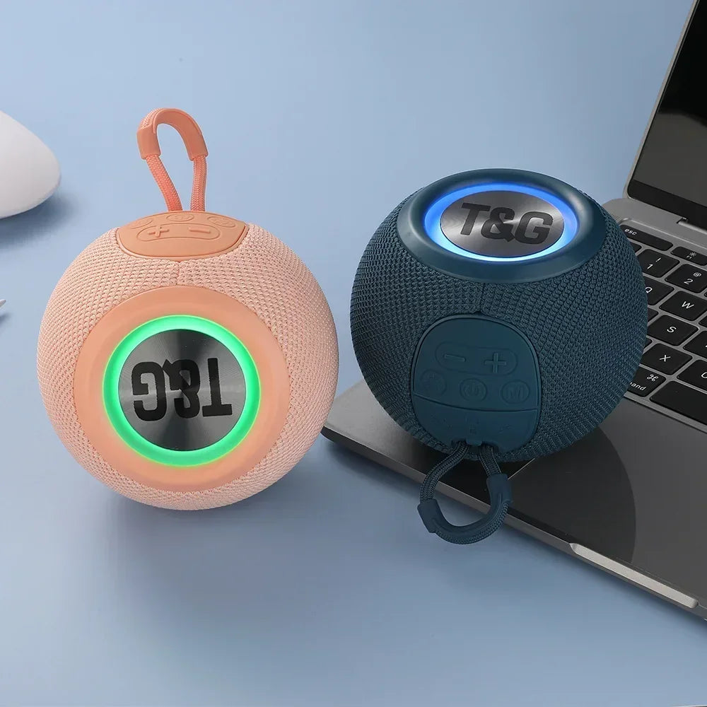 T&G TG337 Bluetooth Speaker Portable TWS Wireless Mini Bass Boombox LED Loudspeaker IPX7 Outdoor Music Player Support BT AUX FM.