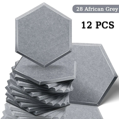 TOUO Acoustic Panel Sound Proof Decorative Wall Panels 12 PCS Acoustic Insulator High Density Noise Absorbing Isolator