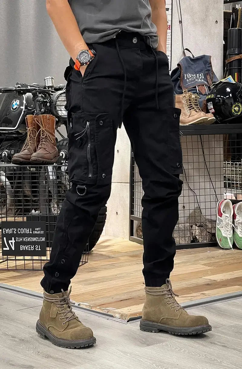 American Style Men's Workwear Pants Straight Leg Outdoor Tactical Casual Trousers Spring Autumn Cross-Border Loose Fit Long Pant