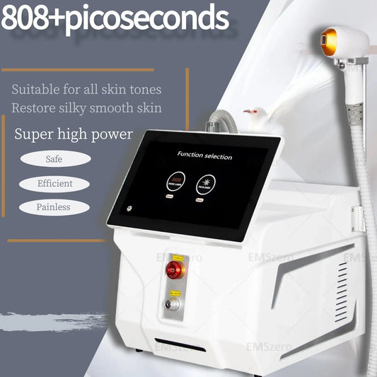 3000W Diode Laser Freezing Point Painless Hair Removal Picosecond Laser 532/1220/1064/755 Tattoo Removal Two In One Machine.