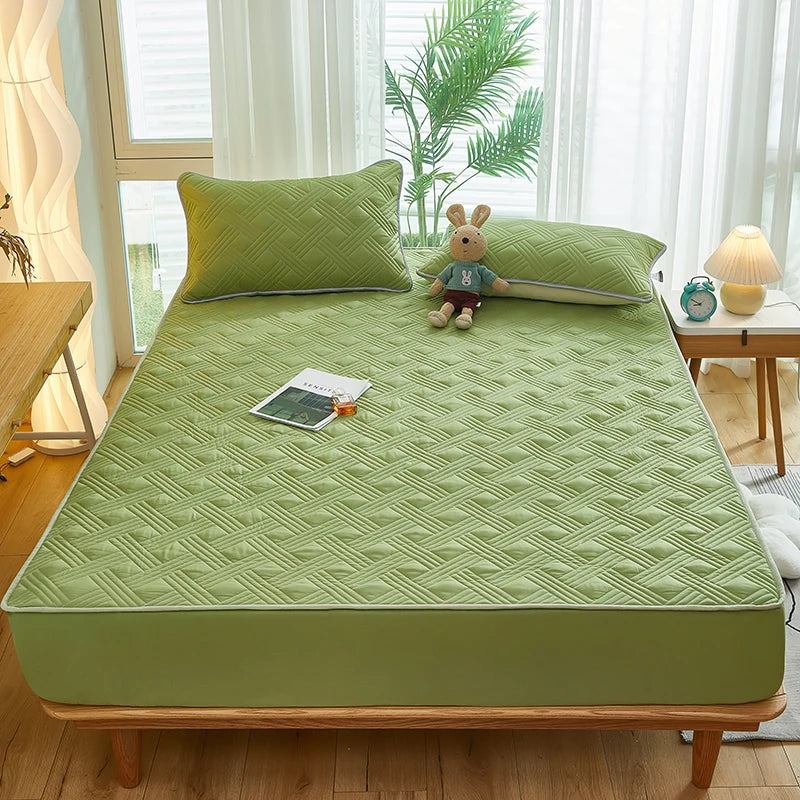 Printed Bedspread Bed 90/120/150/180cm Cover Thicken Bed Linen Sheets fundas de colchón Non-slip Mattress Covers (No Pillowcase)