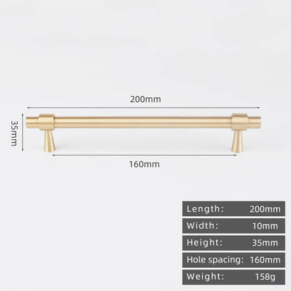 KEDLO Solid Brass Brushed Antique Brass Bronze 500mm Pull Drawer Knobs T Bar Kitchen Cabinet Handle